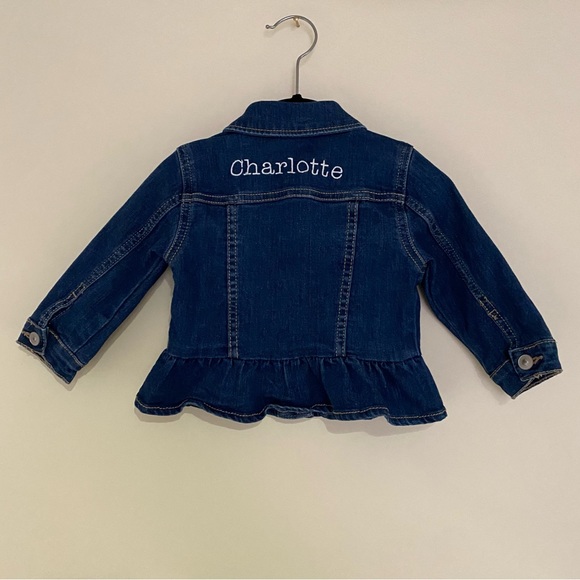 Embroidered Charlotte jean jacket - Picture 1 of 2